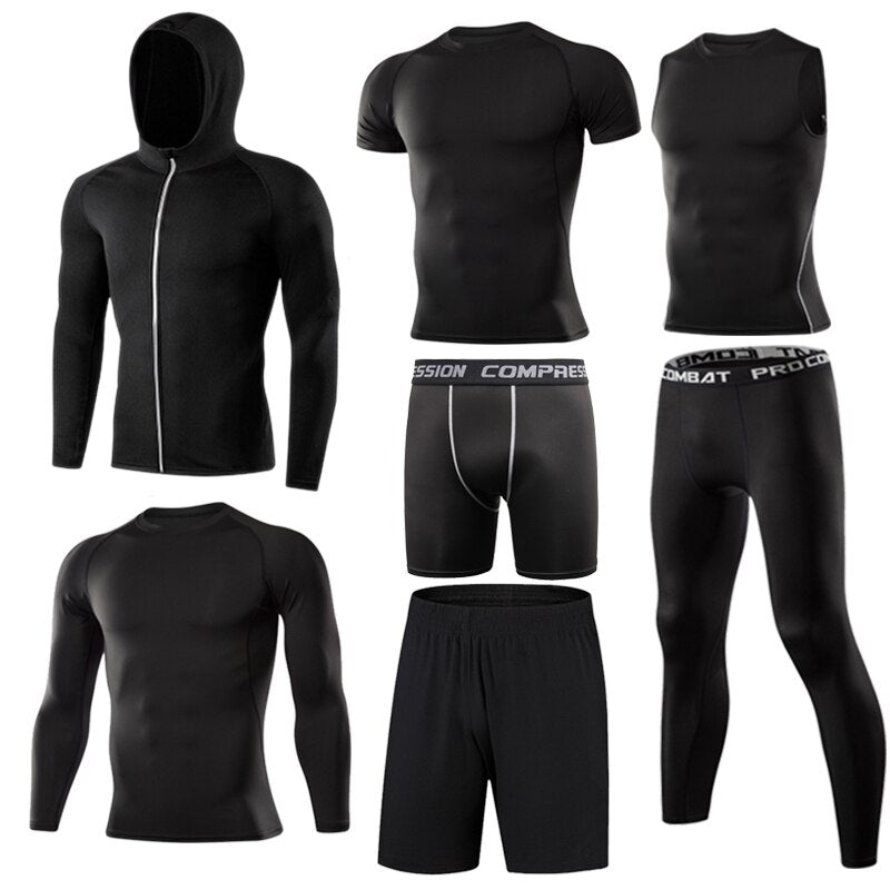 Männer Enge Sportwear Gymanzug, Kompression Leggings, Workout Sport Kleidung Sets