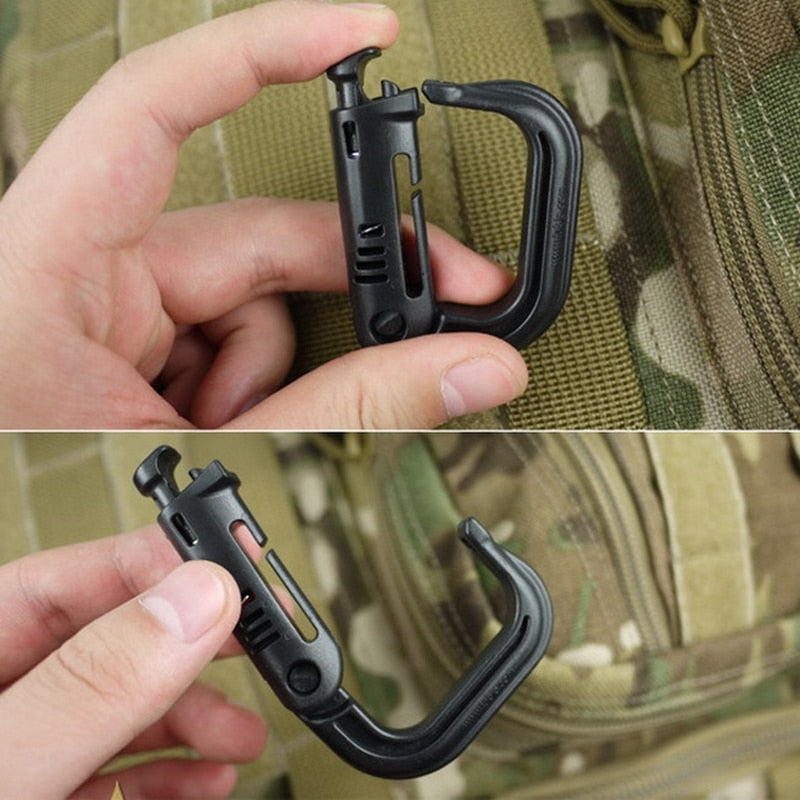 5PCS Grimloc Molle Karabiner mit D-Verschluss Ring aus Kunststoff