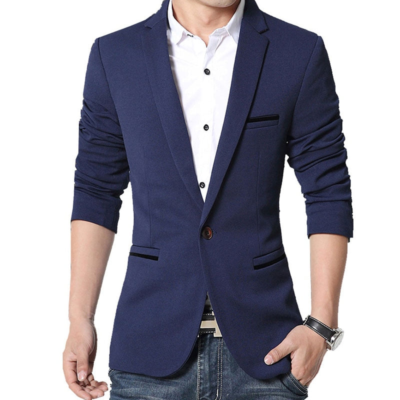 Marke Mens Casual Blazer Herbst / Frühling Mode, Dünne Klage Jacke für Männer, M ~ 5XL