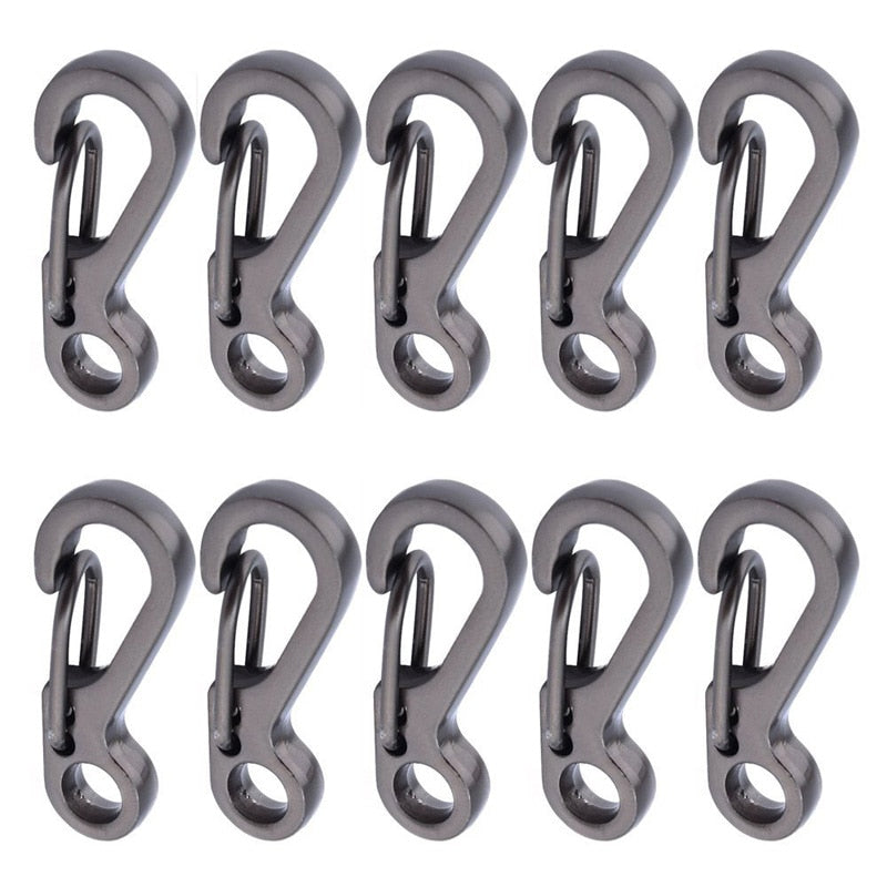 10 Teile/los Mini Karabiner Schlüsselbund, Camping Gadgets EDC, Überleben Ausrüstung