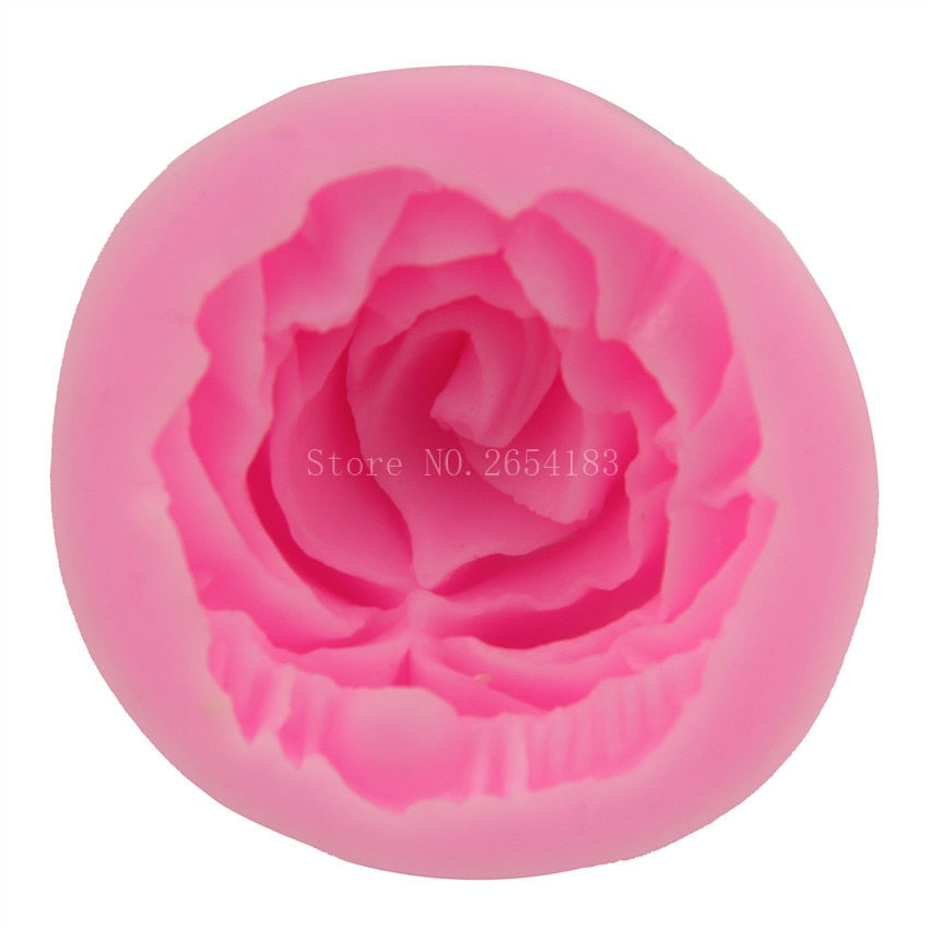 Rose Silikon-Kuchenform für 3D-Blume, Fondantform, Cupcake, Dekoration, Backwerkzeug
