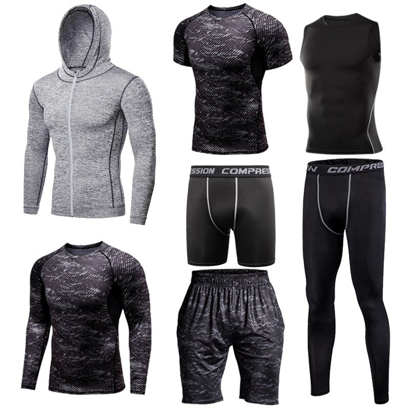 Männer Enge Sportwear Gymanzug, Kompression Leggings, Workout Sport Kleidung Sets