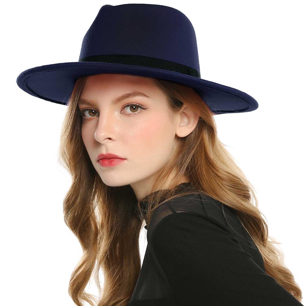 Schwarz Rot Fedora Hüte Für Frauen