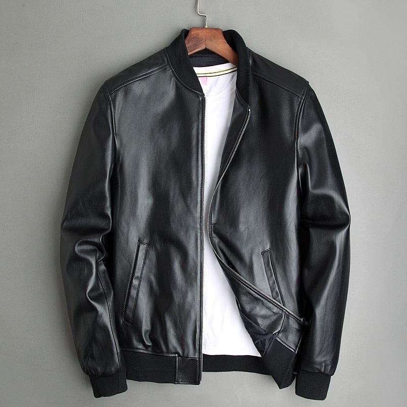 Große Größe 5XL Herren Echtleder Bomberjacke, Fliegerjacke Schwarz Aviator Pilotenmäntel
