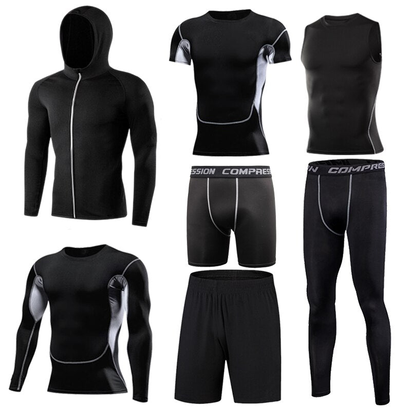Männer Enge Sportwear Gymanzug, Kompression Leggings, Workout Sport Kleidung Sets