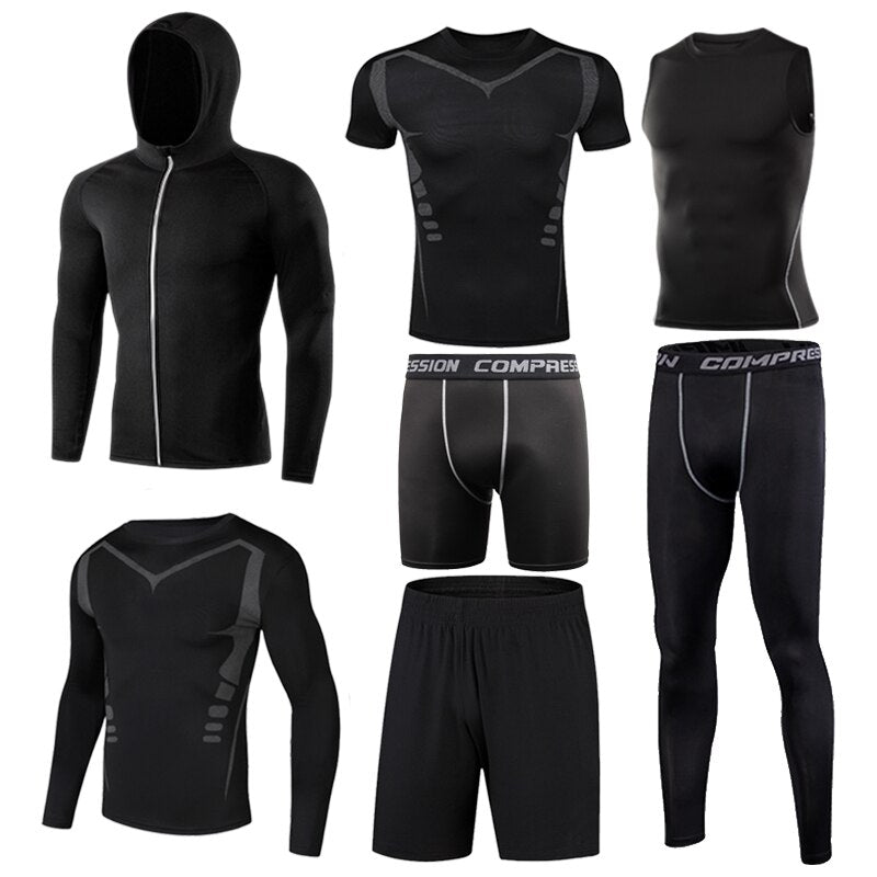 Männer Enge Sportwear Gymanzug, Kompression Leggings, Workout Sport Kleidung Sets