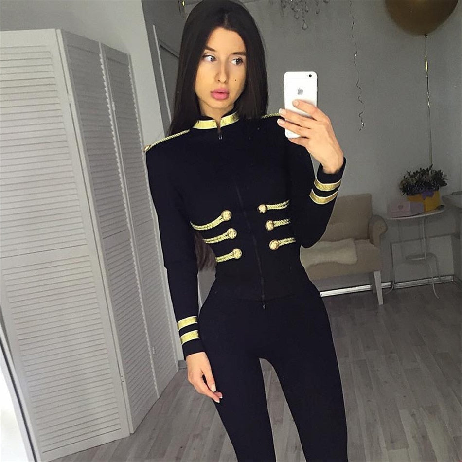 Neue Sexy Sommer Verband Jacke, O Neck Plus Größe Oberbekleidung, Feste Kurze Mäntel, Weibliche Party Elegante Langarm Jacke