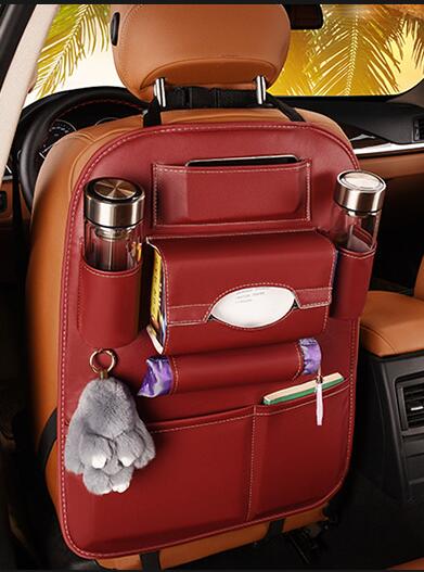 Auto sitz zurücklagerung Organizertasche aus Leder, Universal Multifunktionslagerung box zum Verstauen, Aufräumen