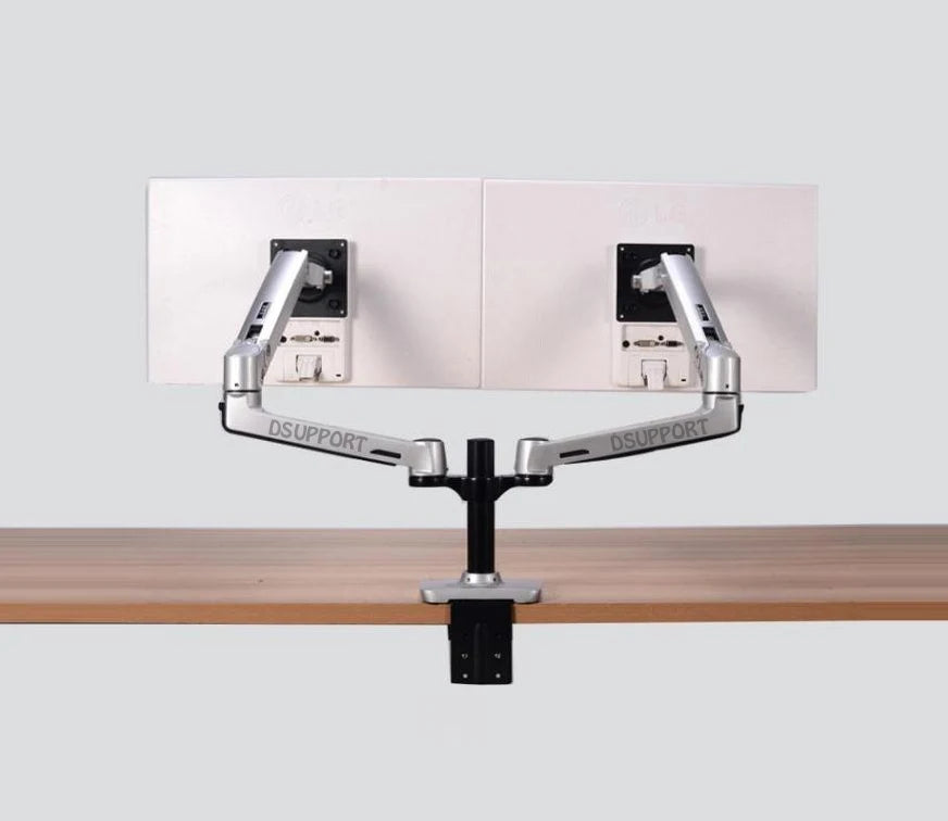 Mechanische Feder, vollbeweglicher 17-32-Zoll-Dual-Monitor-Halterungsarm, Aluminium-Monitorhalterung, maximale Belastung von 10 kg pro Arm