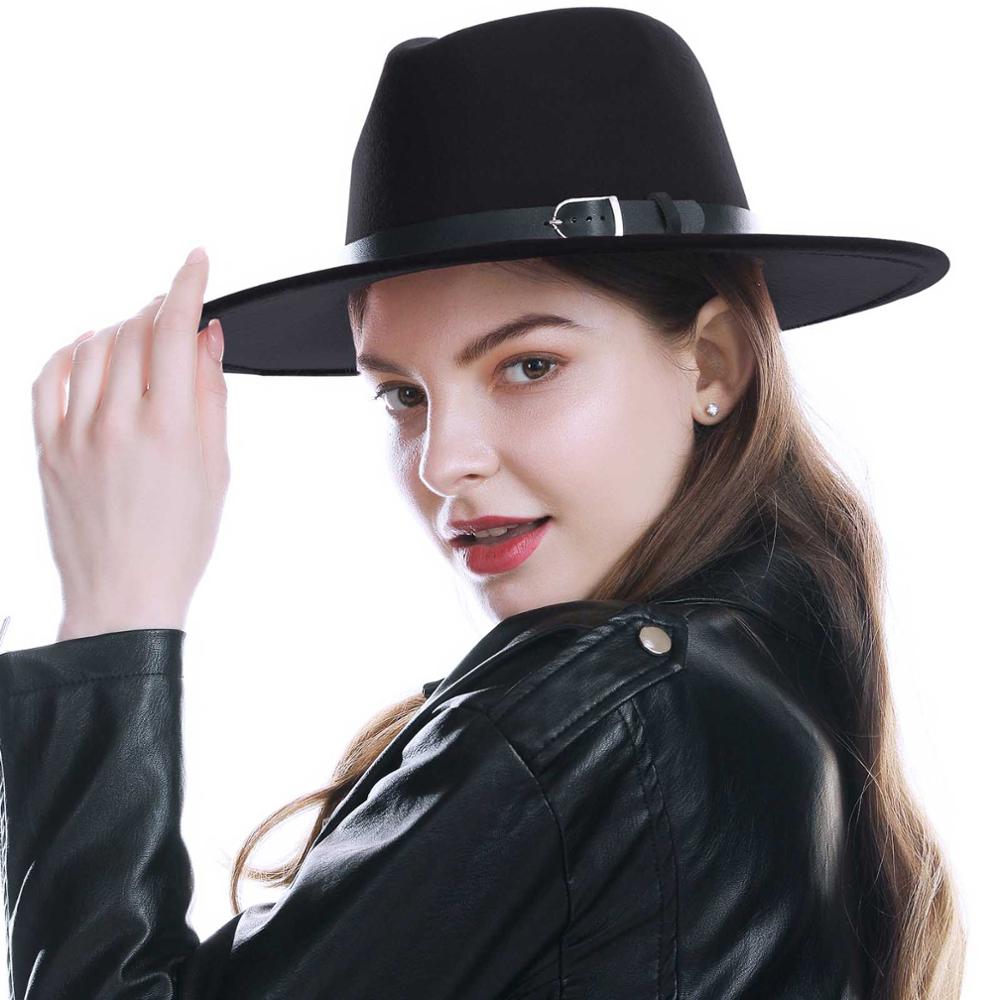 Schwarz Rot Fedora Hüte Für Frauen
