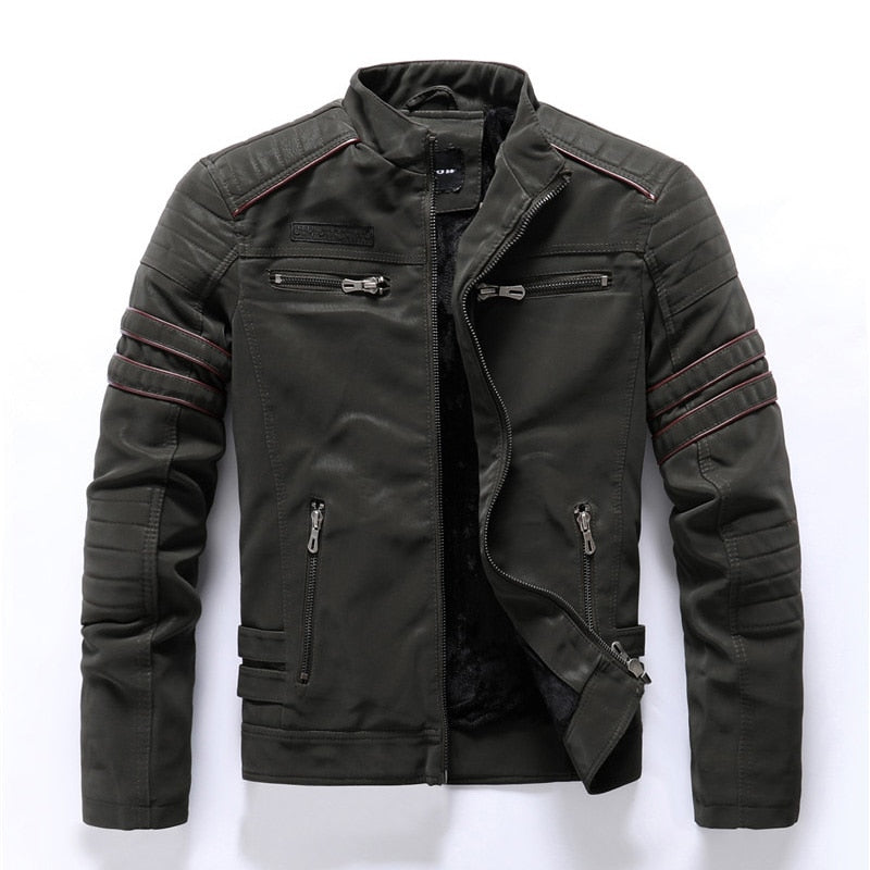 Männer Winter Fleece Warme Motorrad Windjacke