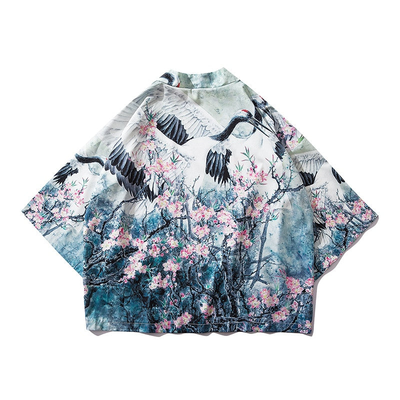 Bebovizi Japan Stil Katze Gedruckt, Dünne Kimono Japanischen Streetwear