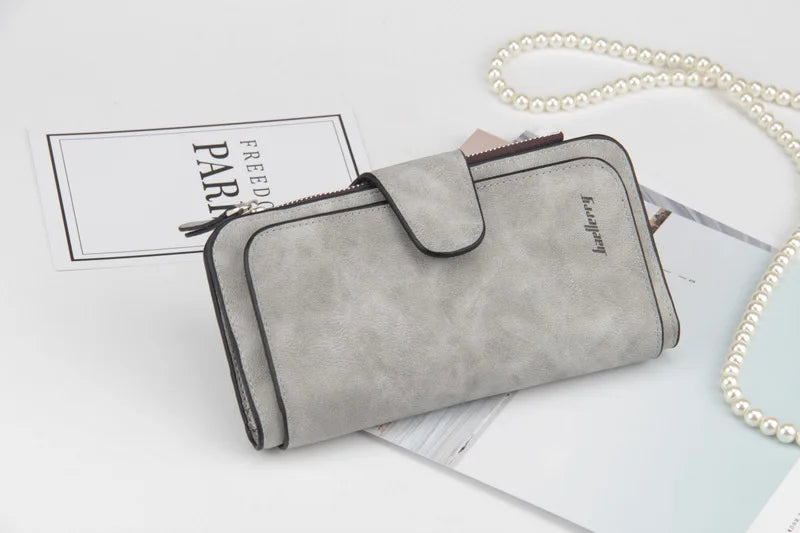 2023 Women Wallets Fashion Long PU Leather Top Quality Card Holder Classic Female Purse Zipper Wallet For Women