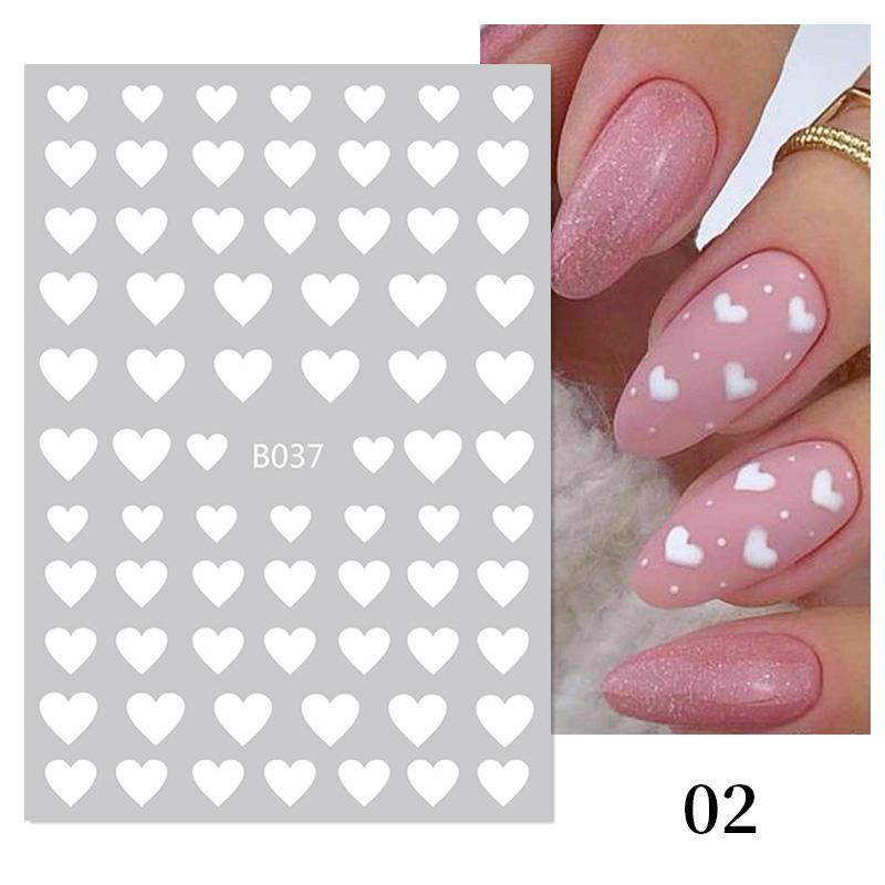 3D Nagelaufkleber, love Aufkleber, Gesicht Muster, Valentinstag Nail art Dekoration, Liebesherz