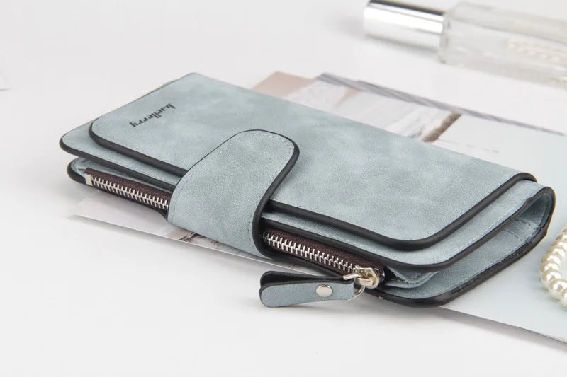 2023 Women Wallets Fashion Long PU Leather Top Quality Card Holder Classic Female Purse Zipper Wallet For Women