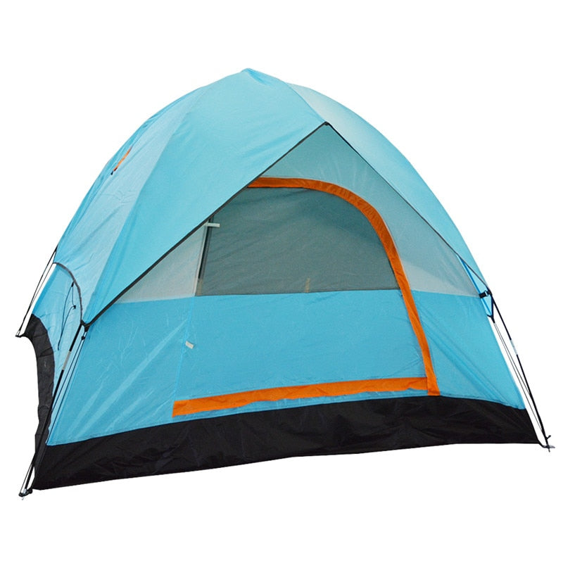 Windschutz-Campingzelt für 3–4 Personen, Zweischichtige, wasserdichte Anti-UV-Touristenzelte