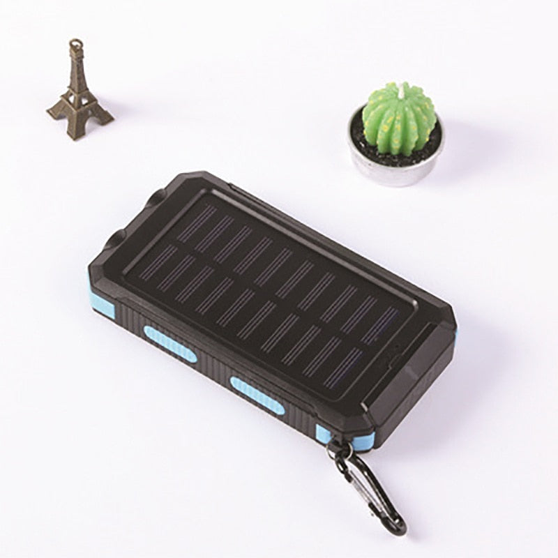 20000 mAh Power Bank, Wasserdichte Solar Power Externe Batterie, Schnelles Handyladegerät für Samsung, iPhone, Xiaomi