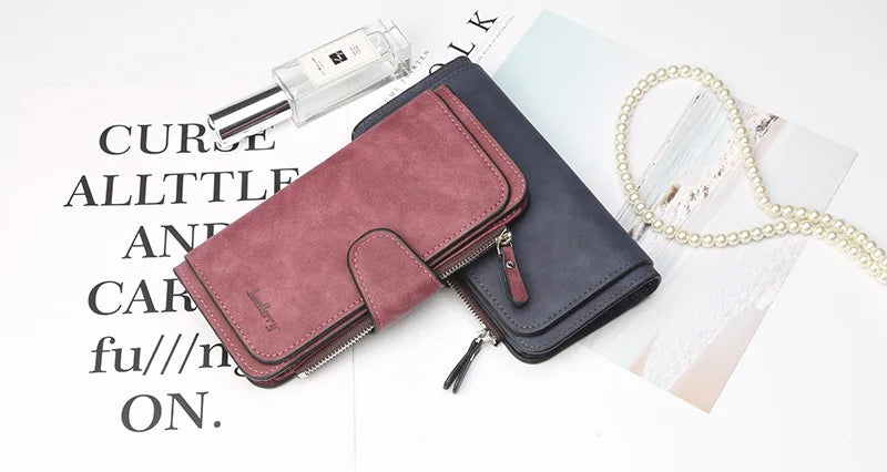 2023 Women Wallets Fashion Long PU Leather Top Quality Card Holder Classic Female Purse Zipper Wallet For Women