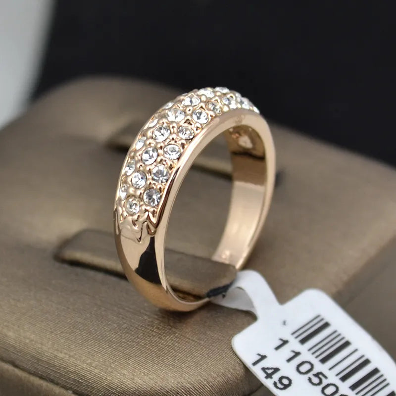Klassische Damen Ring mit Rose Gold Farbe