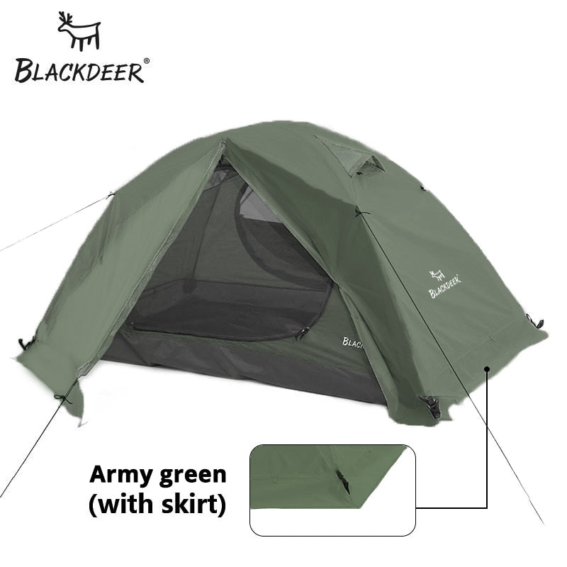 Blackdeer Archeos 2–3 Personen, Rücksack-Zelt, Outdoor-Camping-Zelt, 4-Jahreszeiten-Winterrock-Zelt, doppellagig