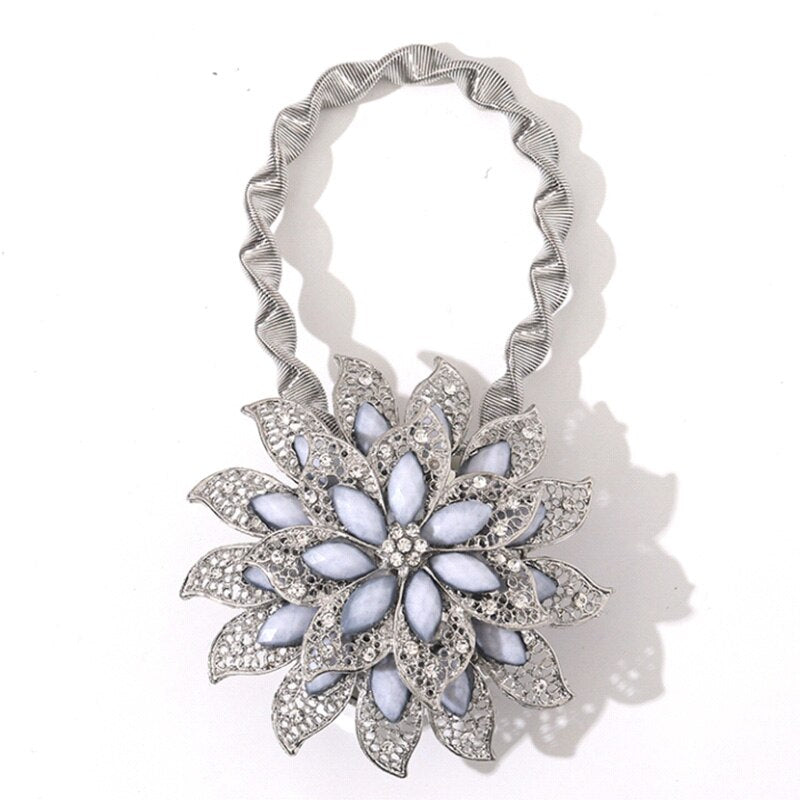 Bunte Vorhangschnalle, dehnbarer Frühling, magnetischer Vorhang-Clip, Vorhanghalter, kreativer Blumen-Riemen
