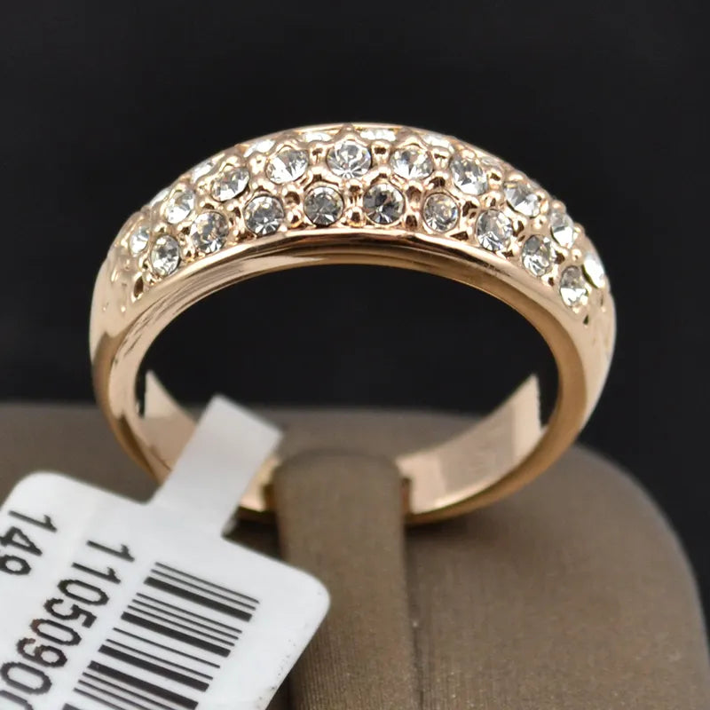 Klassische Damen Ring mit Rose Gold Farbe