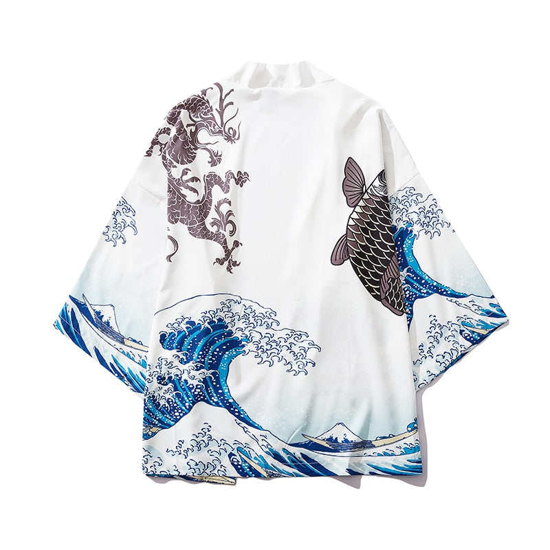 Bebovizi Japan Stil Katze Gedruckt, Dünne Kimono Japanischen Streetwear