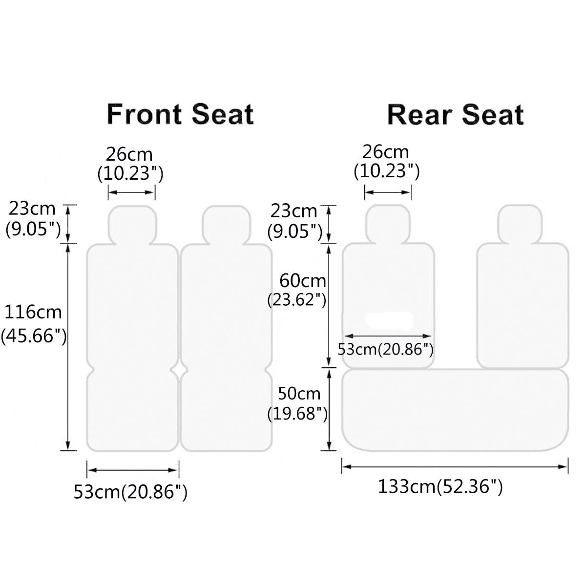 11PCS 5 Sitze Autositzbezüge inkl. Schutz Kissen Deluxe aus Leder Vorne + Hinten Komplettes Set