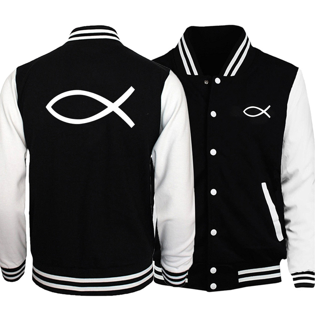 Herren / Damen Baseball Uniform fisch Mäntel Marke, Größe S-5XL