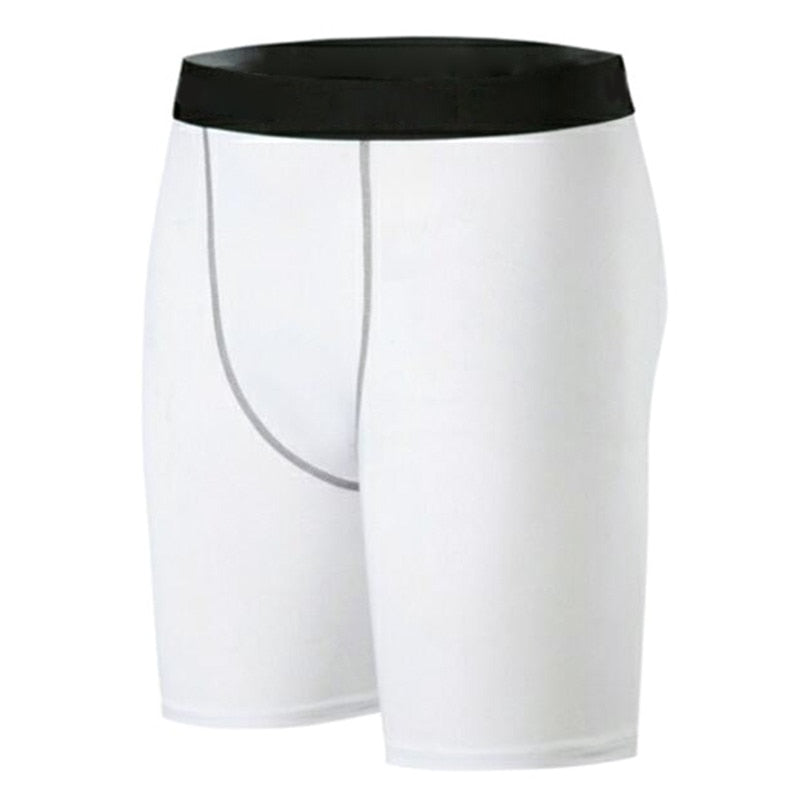 Männer Kompression Kurze Laufhose, Herren Fitness Sport Leggings Laufhose