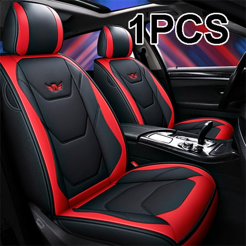 Autositzbezüge aus schwarzem Leder für VW Volkswagen Polo 9N Touareg 2005 Amarok Caddy Passat Tiguan Golf T-ROC Jetta Zubehör