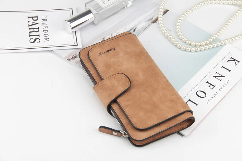 2023 Women Wallets Fashion Long PU Leather Top Quality Card Holder Classic Female Purse Zipper Wallet For Women