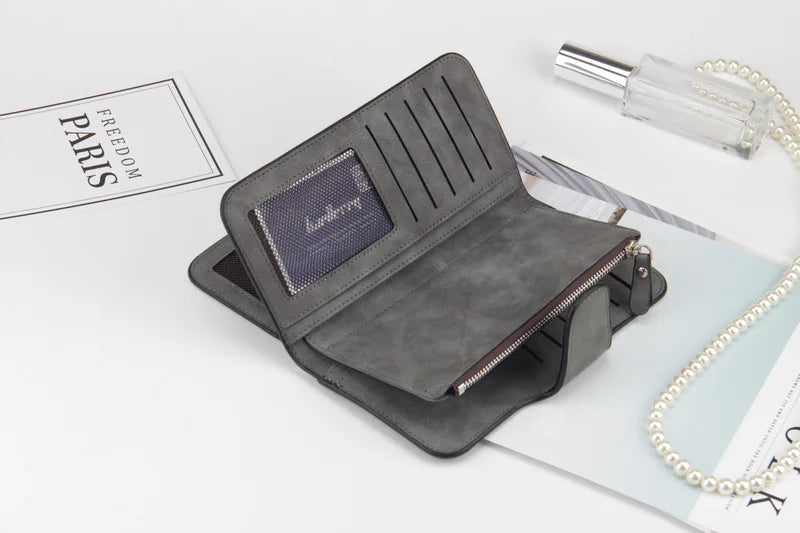 2023 Women Wallets Fashion Long PU Leather Top Quality Card Holder Classic Female Purse Zipper Wallet For Women