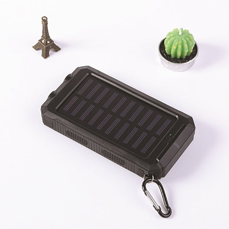 20000 mAh Power Bank, Wasserdichte Solar Power Externe Batterie, Schnelles Handyladegerät für Samsung, iPhone, Xiaomi