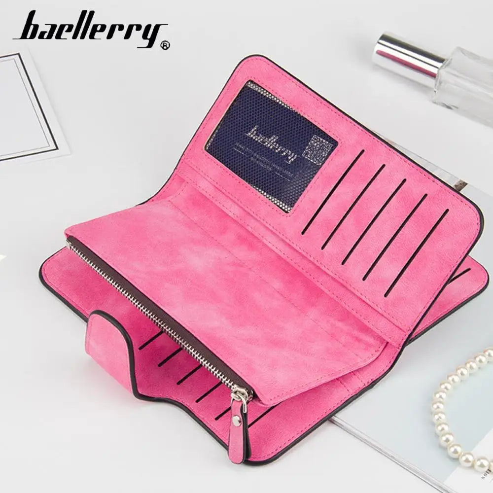2023 Women Wallets Fashion Long PU Leather Top Quality Card Holder Classic Female Purse Zipper Wallet For Women