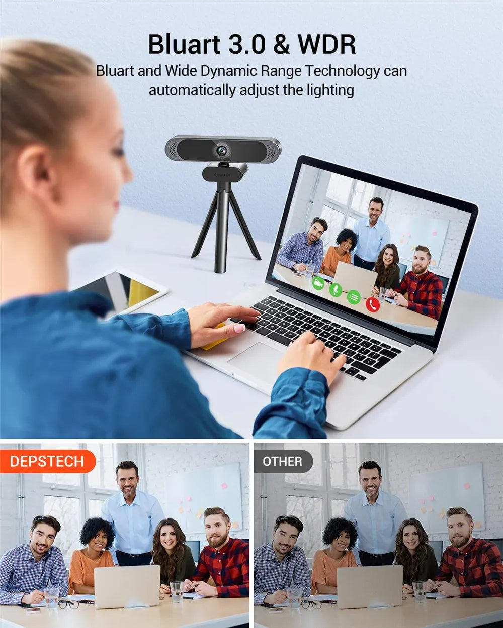 4K 8MP HD-Webcam mit geräuschunterdrückendem Mikrofon/Sichtschutzabdeckung/Stativ Plug-Play-USB-Webkamera für Besprechungsvideos