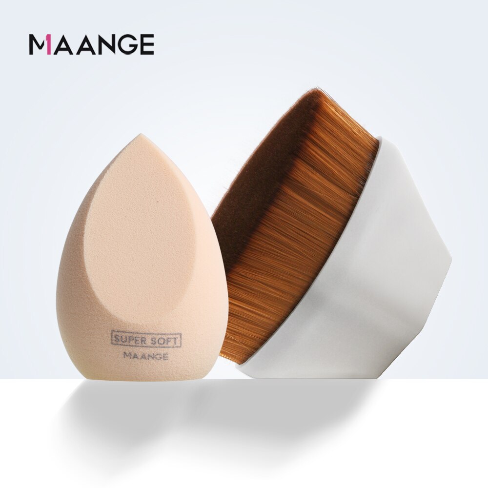 1 Stück Foundation-Pinsel + 1 Stück Make-up-Schwamm