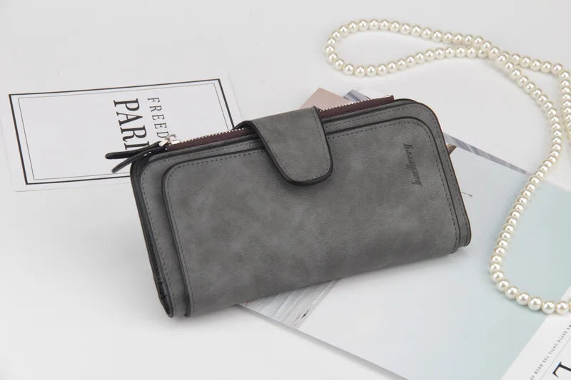2023 Women Wallets Fashion Long PU Leather Top Quality Card Holder Classic Female Purse Zipper Wallet For Women