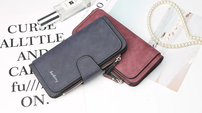 2023 Women Wallets Fashion Long PU Leather Top Quality Card Holder Classic Female Purse Zipper Wallet For Women