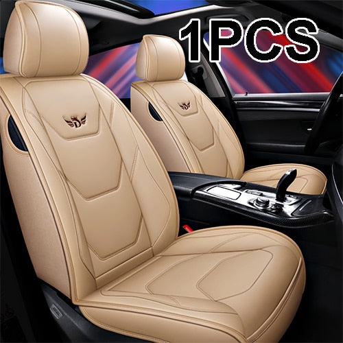 Autositzbezüge aus schwarzem Leder für VW Volkswagen Polo 9N Touareg 2005 Amarok Caddy Passat Tiguan Golf T-ROC Jetta Zubehör