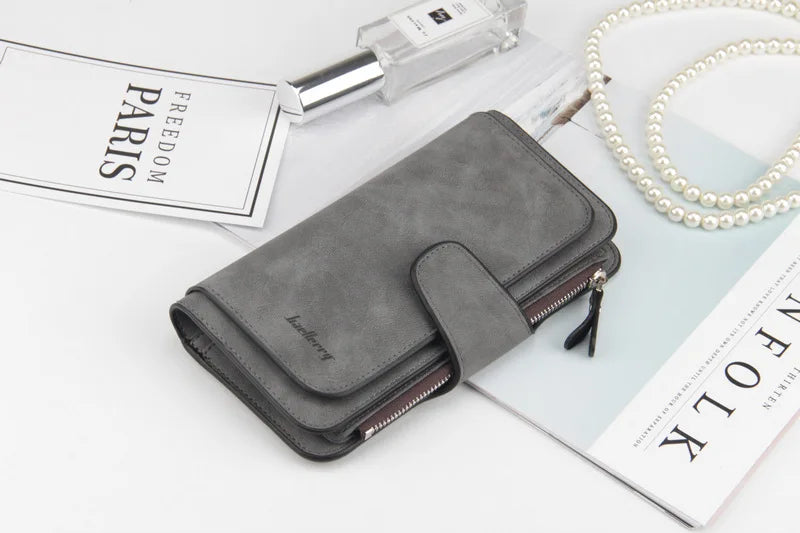 2023 Women Wallets Fashion Long PU Leather Top Quality Card Holder Classic Female Purse Zipper Wallet For Women