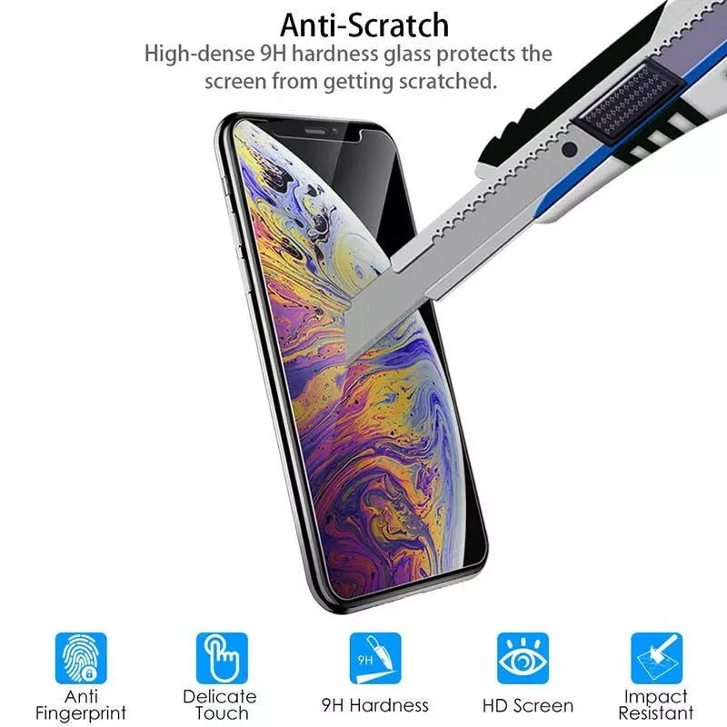 5PCS 9H gehärtetes Glas für iPhone 12, 13, 14 Mini, X, Xs, Xr, 11 Pro Max, 7, 8, 6, 6s Plus, SE 2020, 5, 5s Displayschutzfolie