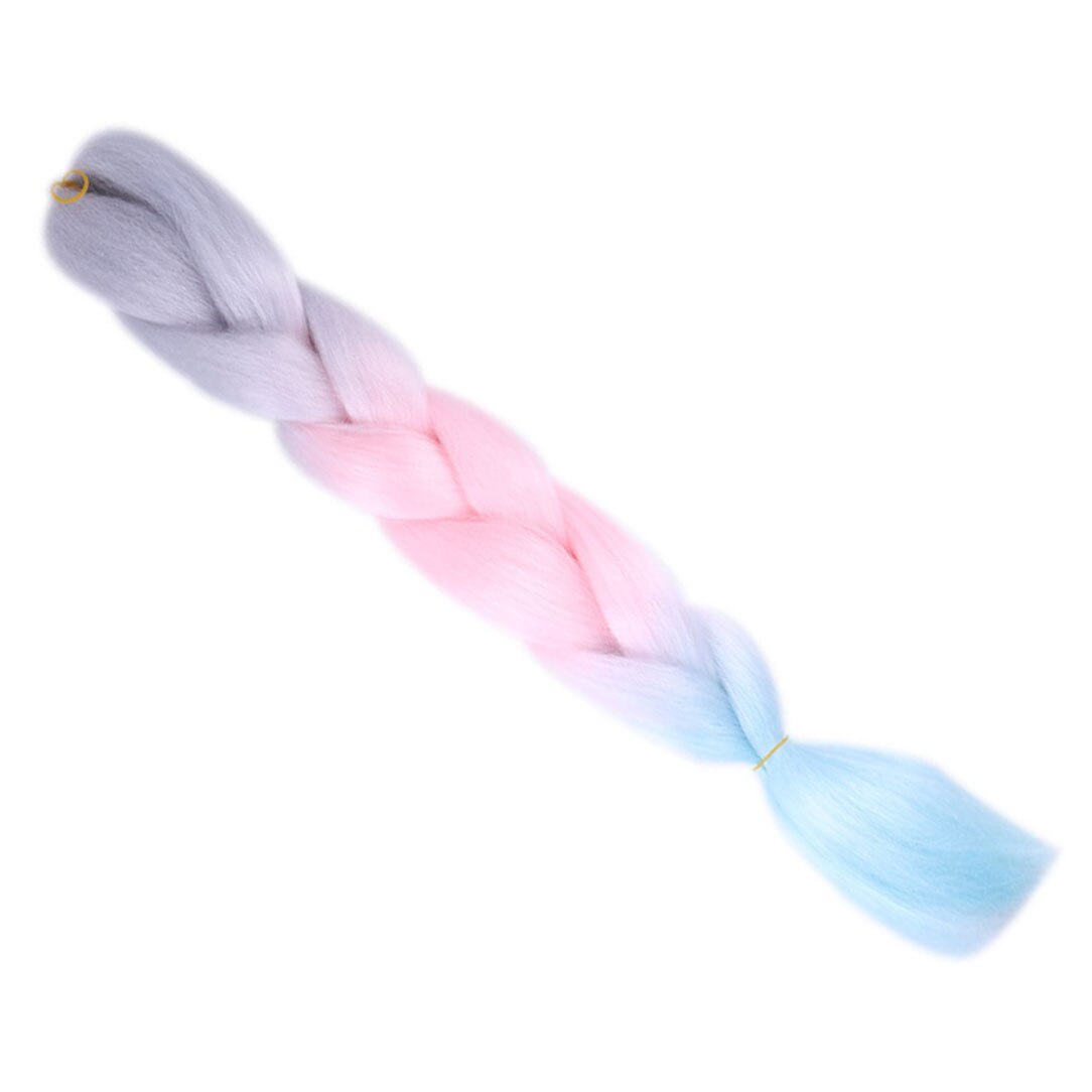 Sallyhair 24-Zoll-Ombre-Flechthaar, 2-Ton-Schwarz-Farbe, Jumbo-Zöpfe, Hochtemperaturfaser-Kunsthaarverlängerung