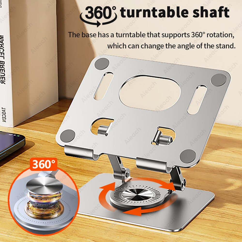 Aieach 12,9 Zoll Tablet Ständer für iPad Pro Stand Xiaomi, iPhone Aluminium Handyhalter, Einstellbare Tablethalter Unterstützung