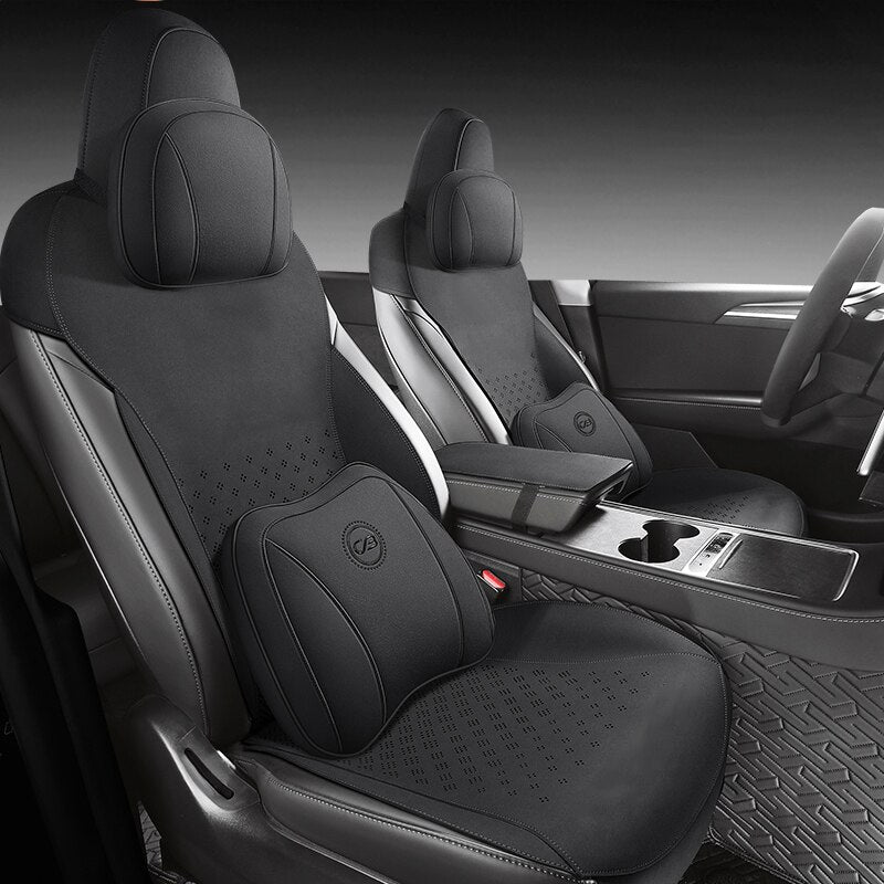 Wissenschaftlich entwickeltes Memory Foam-Auto-Nackenkissen und Lendenkissen-Set mit weichem, bequemem Material für eine entspannte Reise