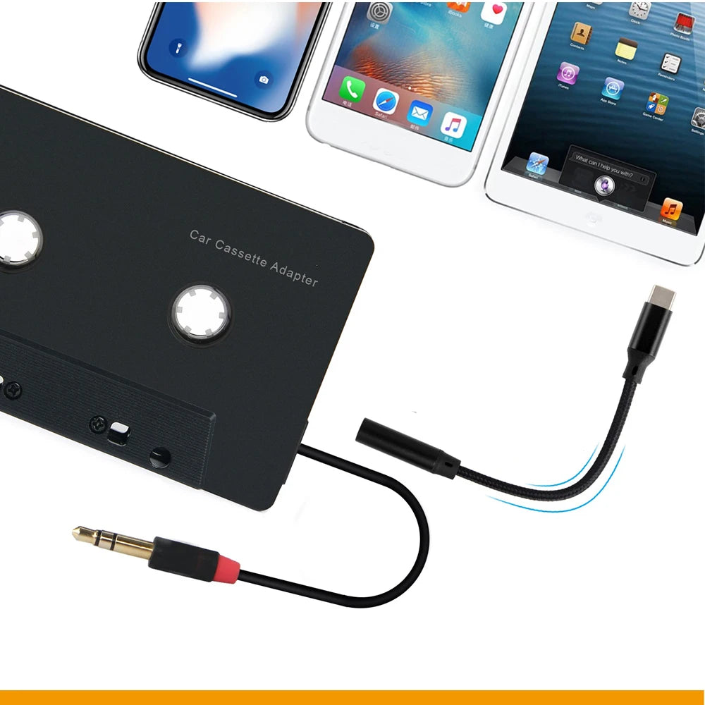 Aux Adapter Car Tape Audio Cassette Mp3 Player Converter 3.5mm Jack Plug For iPod iPhone MP3 Phone AUX Cable CD Player