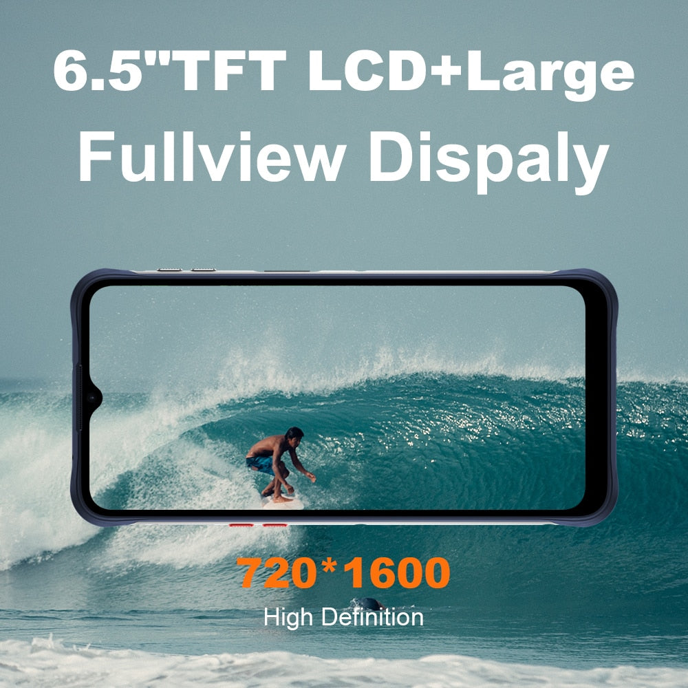 Unihertz Tick Tock E Octa Core Android Smartphone 6000 mAh, 6,5 Zoll Bildschirm 4 GB, 64 GB Mobiltelefon, 48 MP Entsperren Sie das Schnellladetelefon