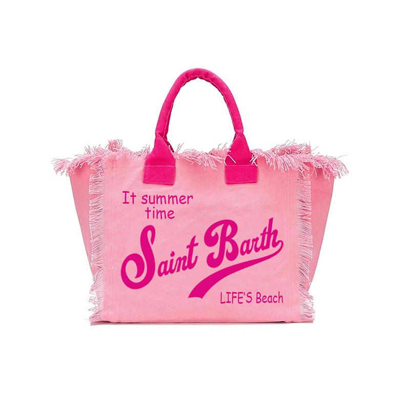 Saint Barth Gedruckte Damen Handtasche, Gedruckte Reisetasche Große Kapazität, Design Sommer Freizeit-Urlaub Quaste