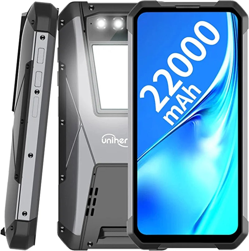 Unihertz TANK Robustes Nachtsicht-Smartphone, Handy, Handy, 22000 mAh, 8 GB, 256 GB, 108 M Kamera, 66 W PD, Helio G99
