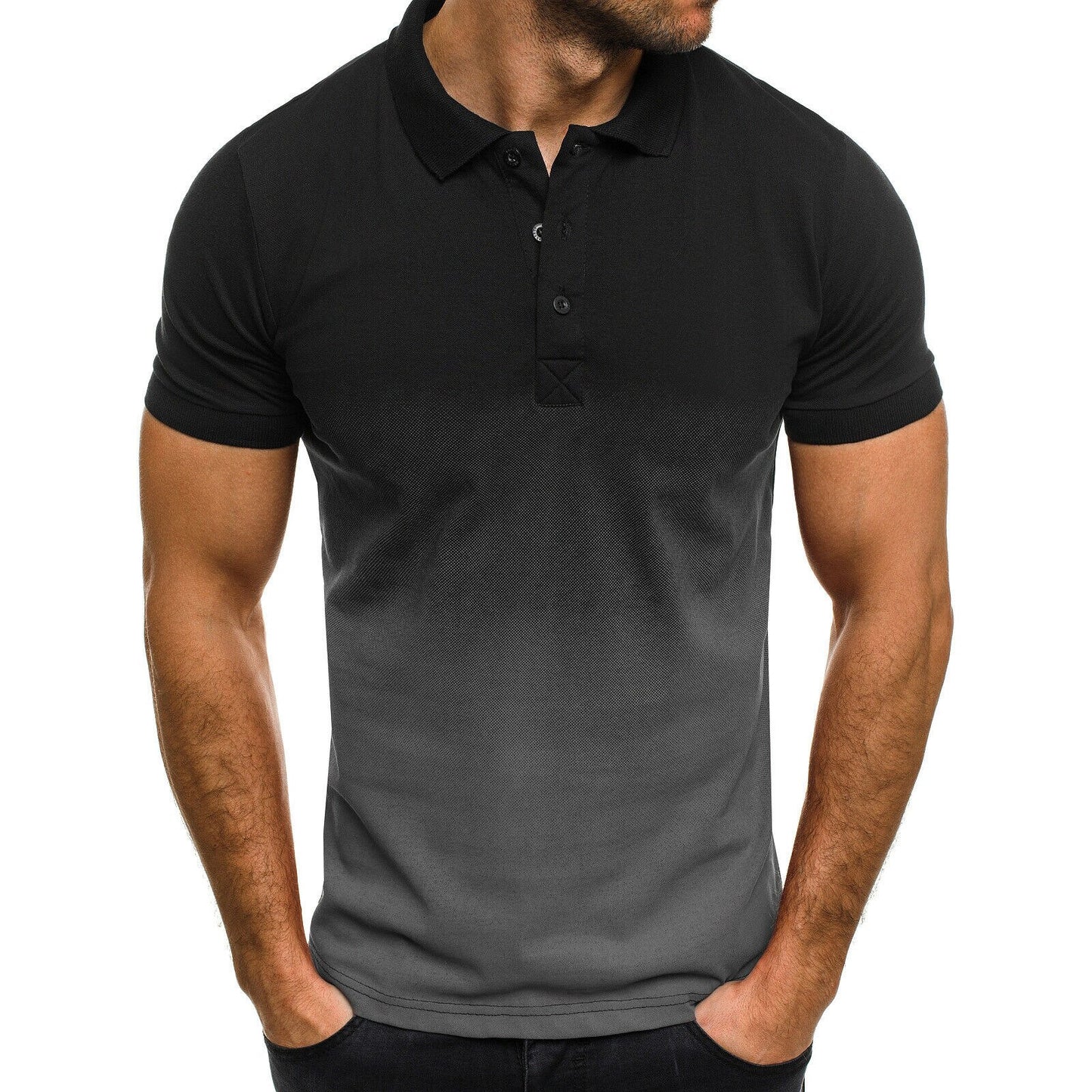 Sommer Herren 3D Druck T-shirts, Casual-Taste Kragen, 3D Gradienten Kurzarm